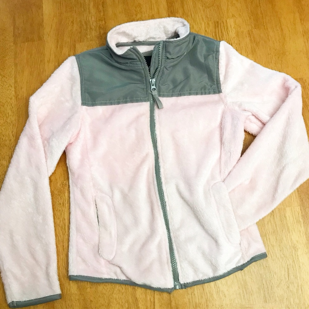 Me Jane pink/gray faux fur girls jacket